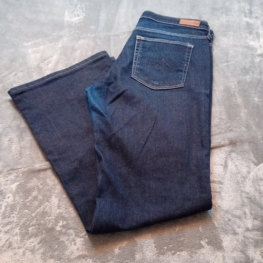 Adriano Goldschmied The Angel Jeans Womens 32 Bootcut‎ Mid Rise Dark Wash Faded